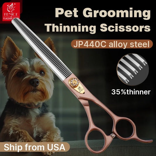 Fenice High-Grade JP440C Steel Pet Grooming Thinner Scissors
