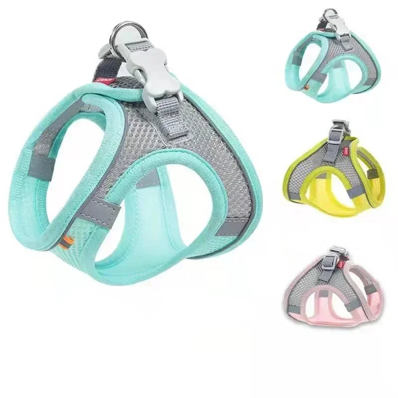 Breathable Adjustable Pet Harness And Collar Vest For Dogs