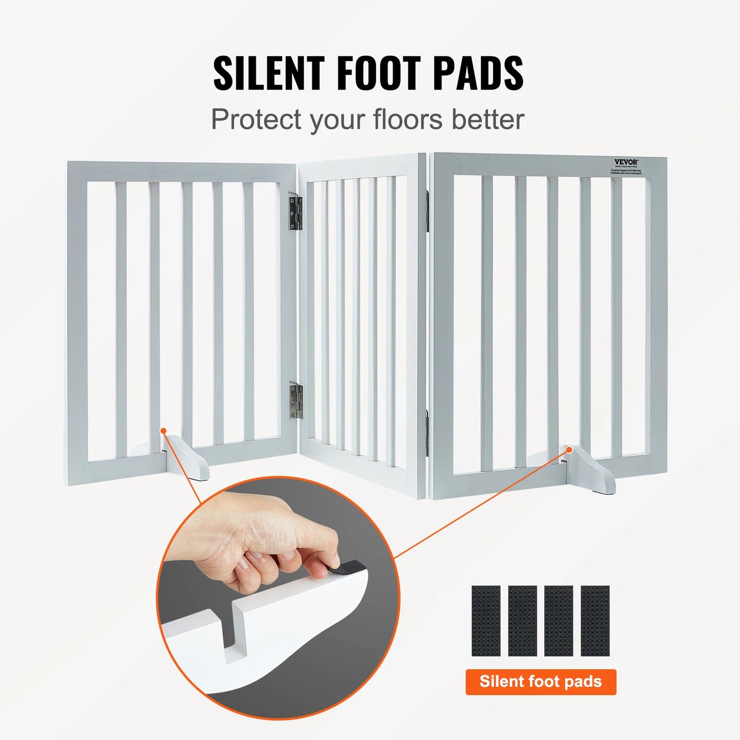 SucceBuy Free Standing Dog Gate Freestanding Pet Gate