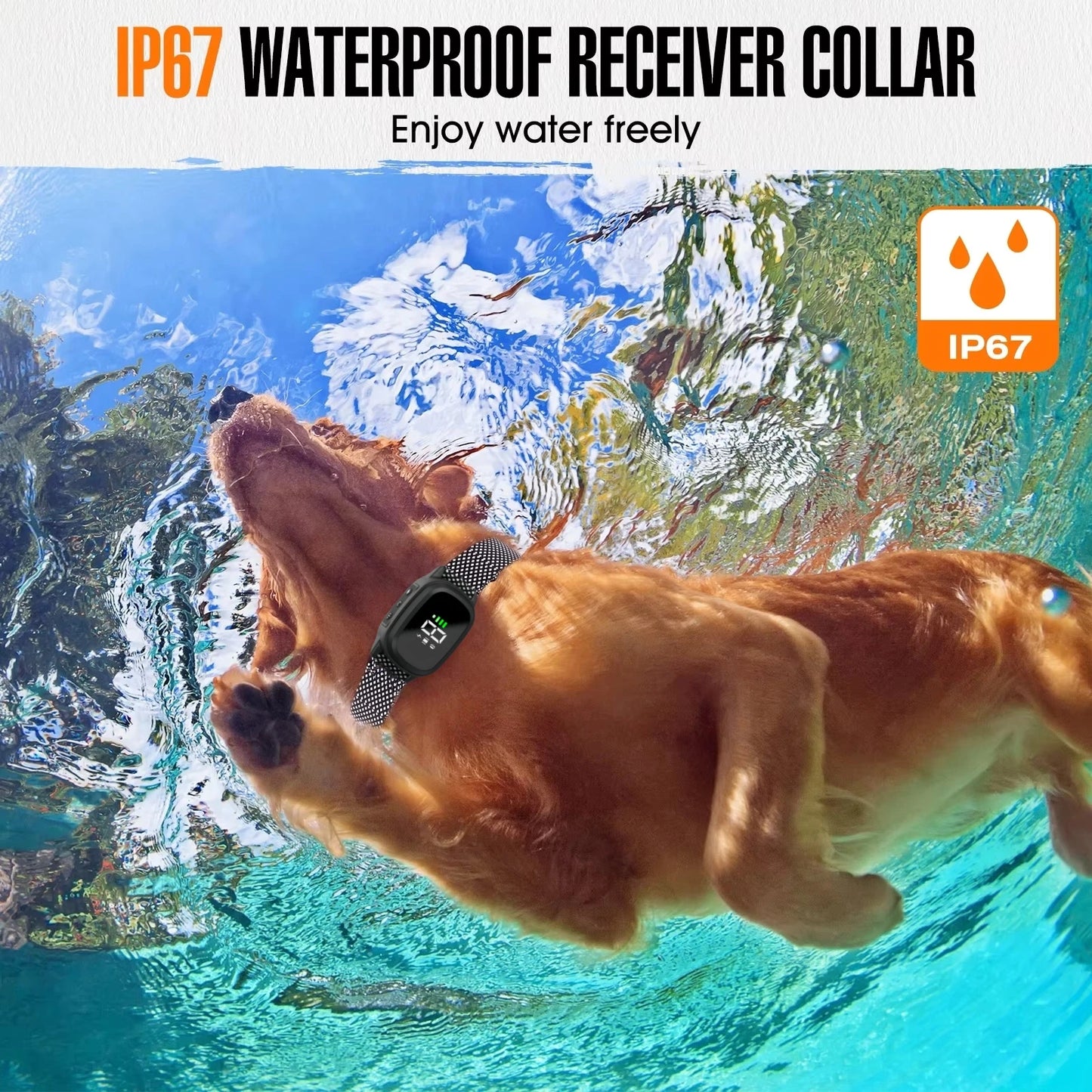 Rechargeable Waterproof Bark Collar With Vibration Training For Dogs