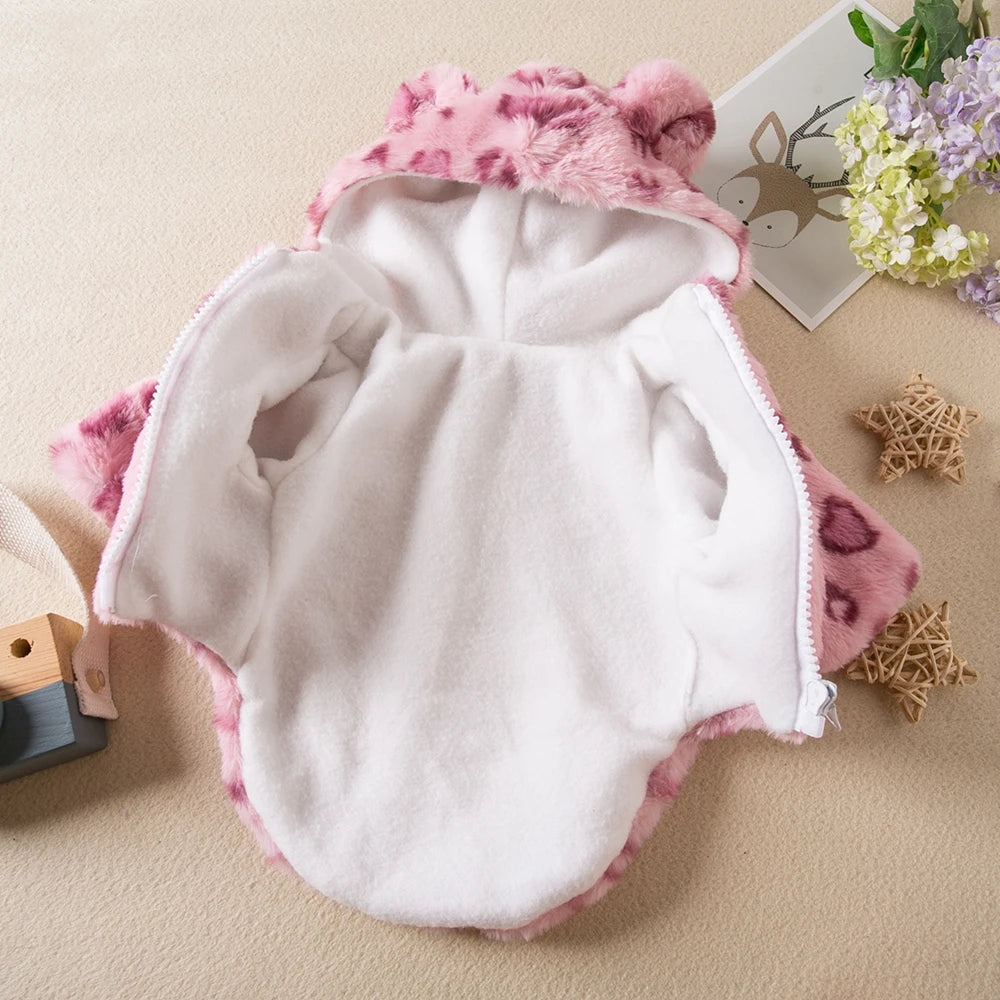 Winter Fleece Dog Hoodie Coat for Pets and Dogs Warm