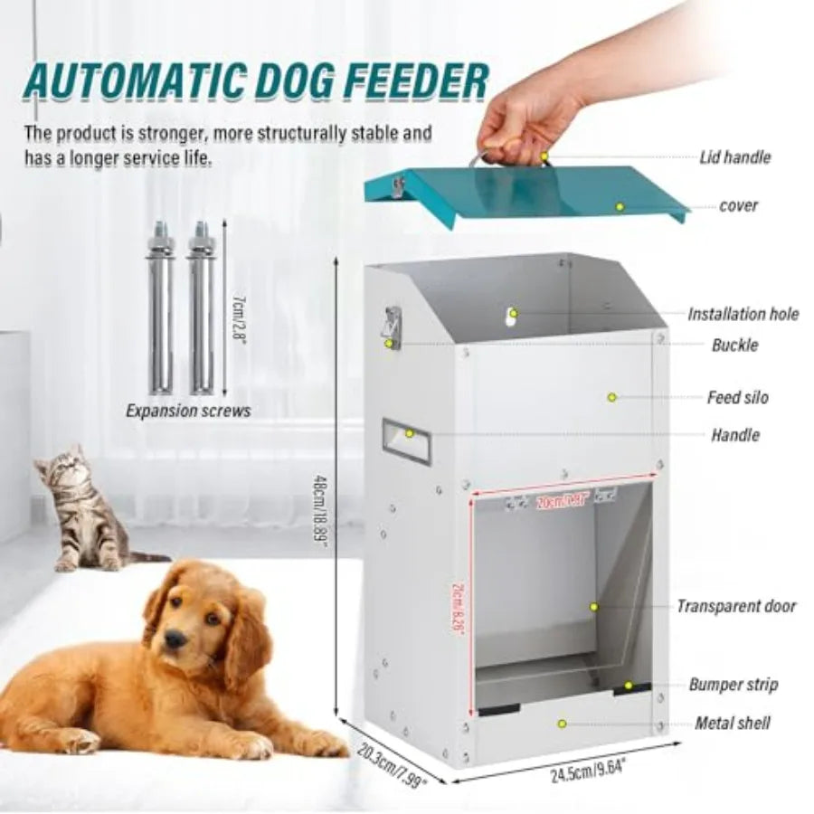 Automatic Pet Feeder Gravity Dispenser For Dogs And Cats