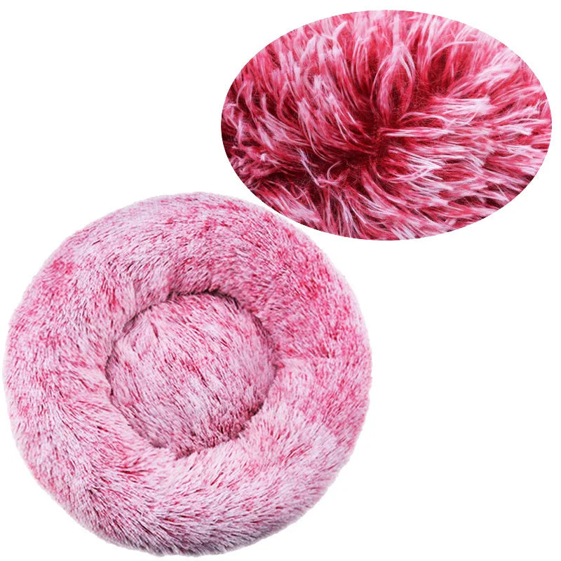 Luxurious Round Pet Bed For Dogs And Cats Plush Comfort