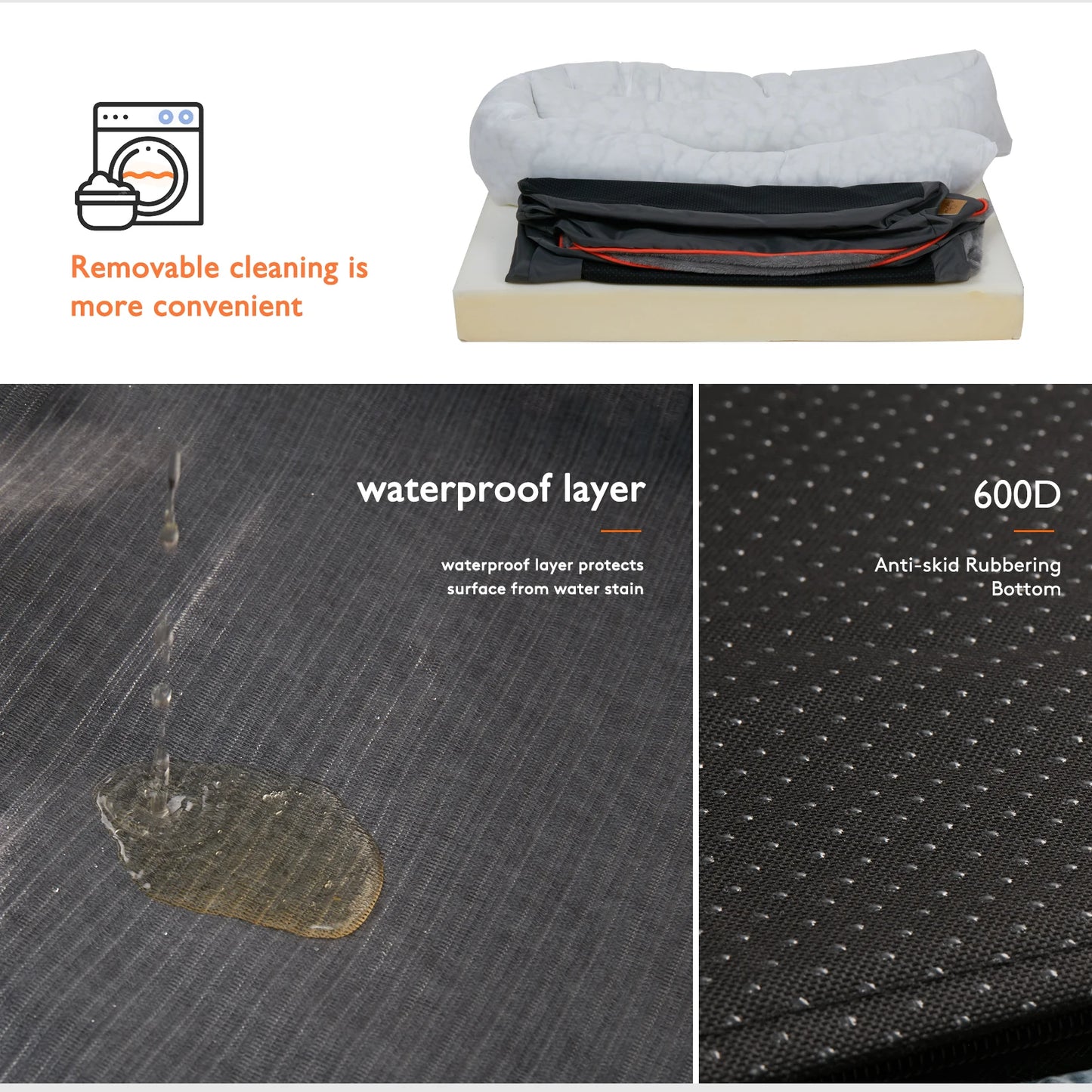 Large Dog Bed Soft Comfortable Anti Allergy Warm Fleece 