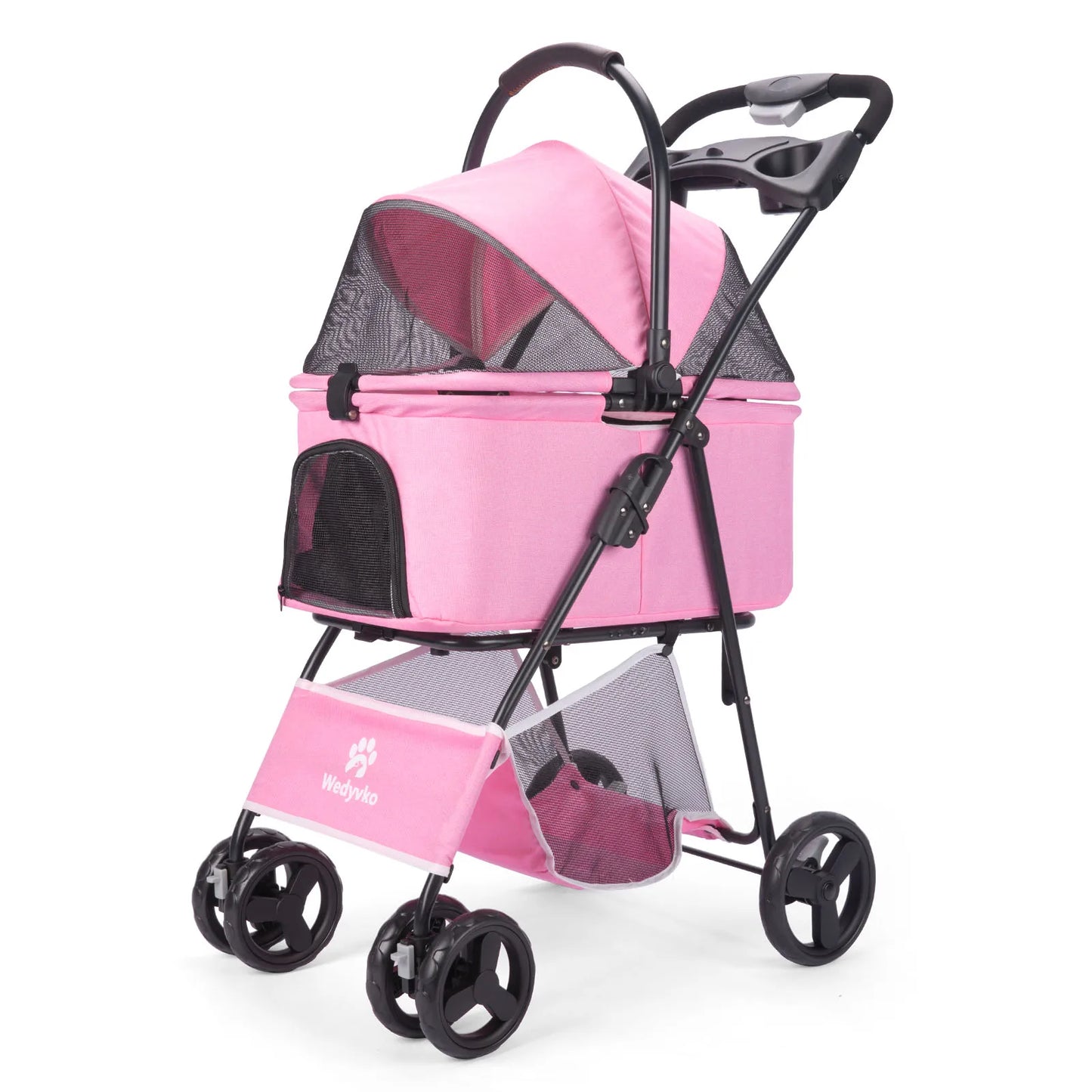 3 in 1 Pet Stroller with Removable Carrier, Folding Stroller 