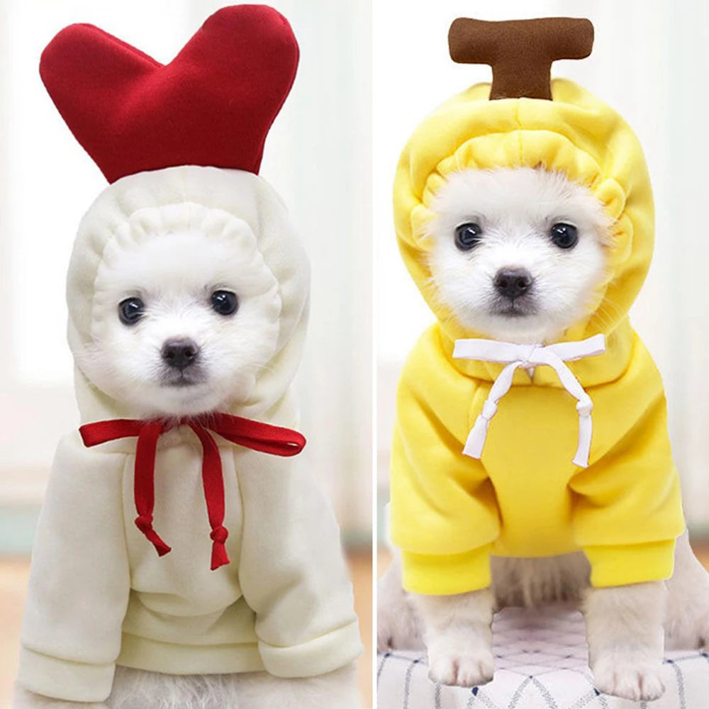 Cozy Plush Dog Hoodie Coat For Small Breeds Autumn Wear