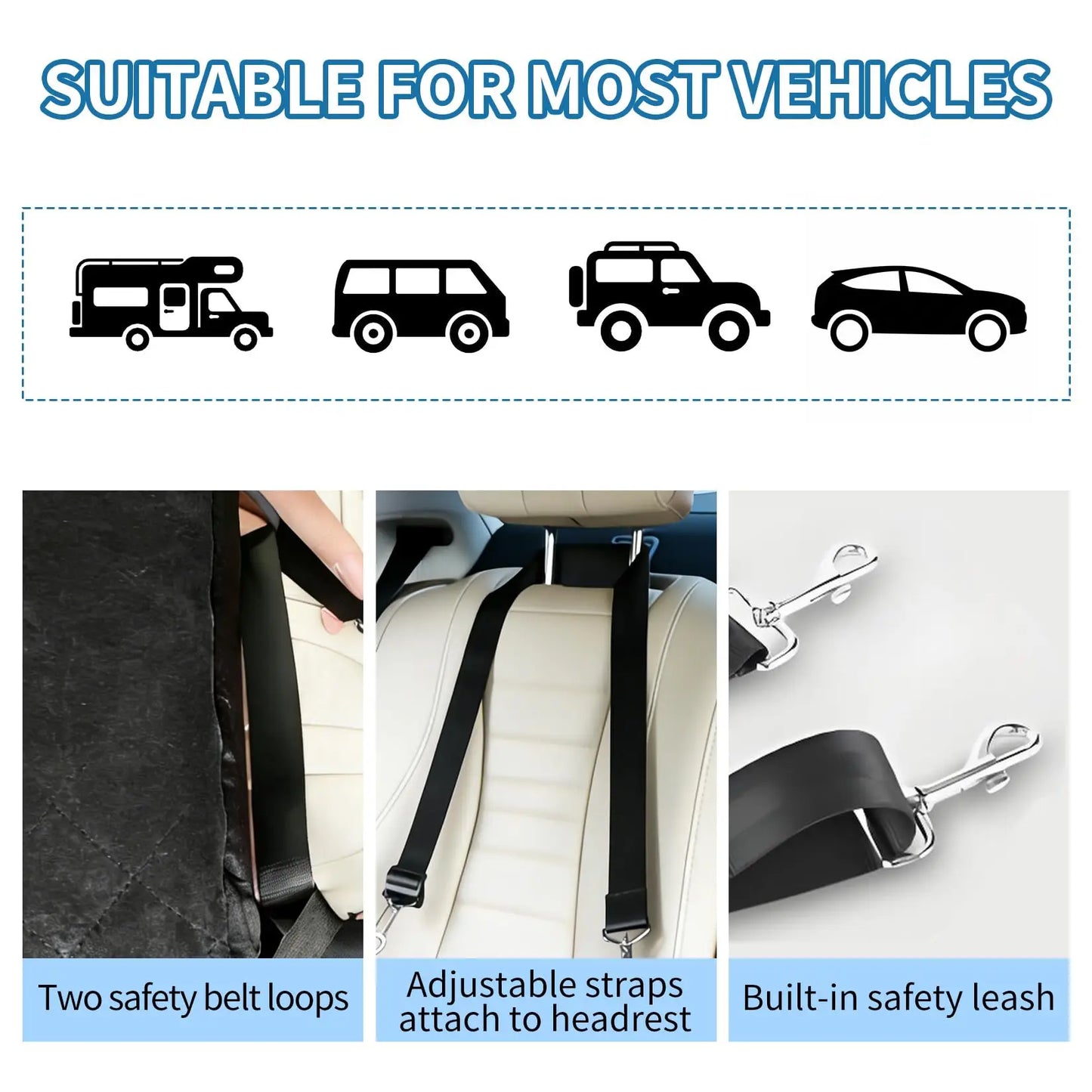 Dog Booster Car Seat, Detachable Washable Pet Dog Bed