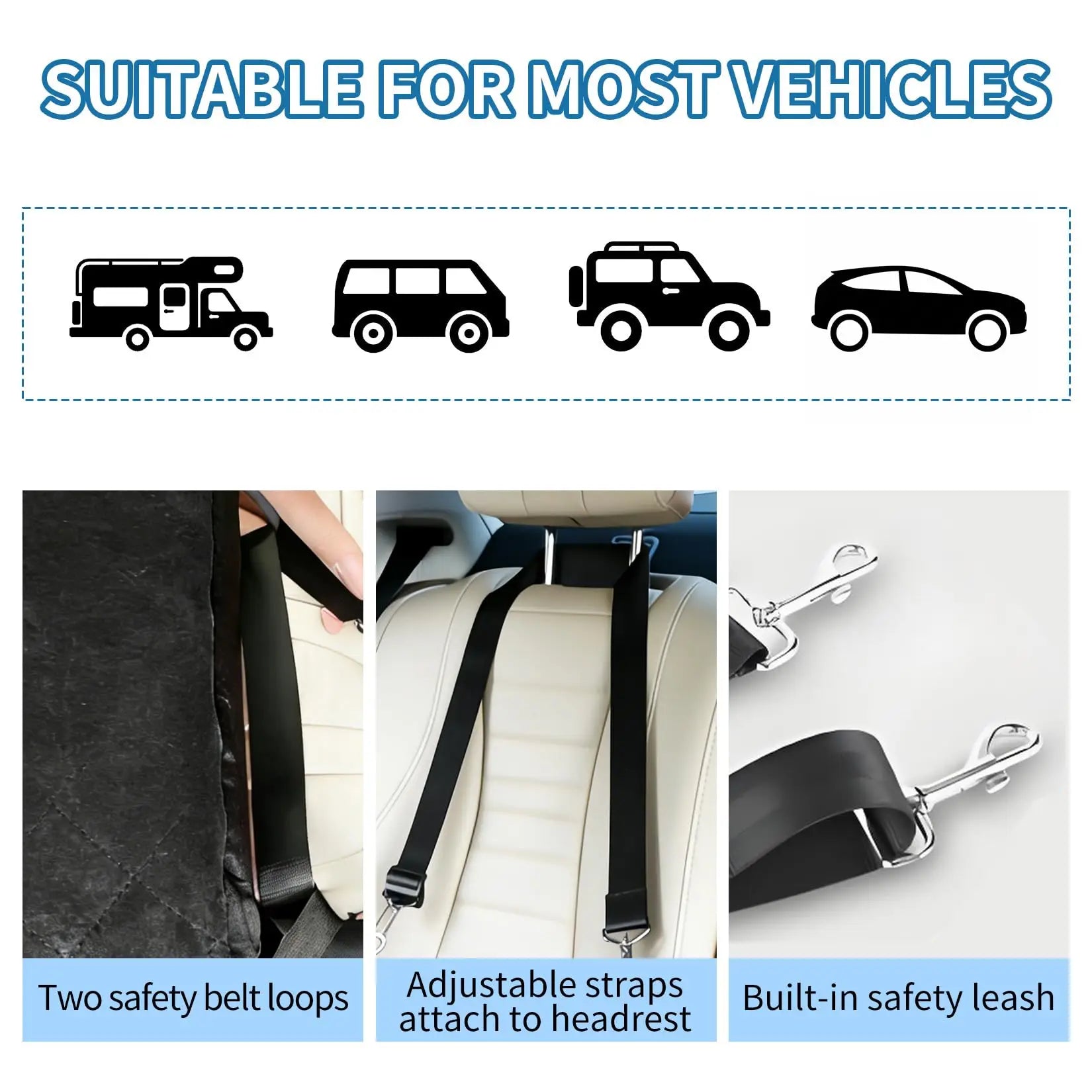 Dog Booster Car Seat, Detachable Washable Pet Dog Bed