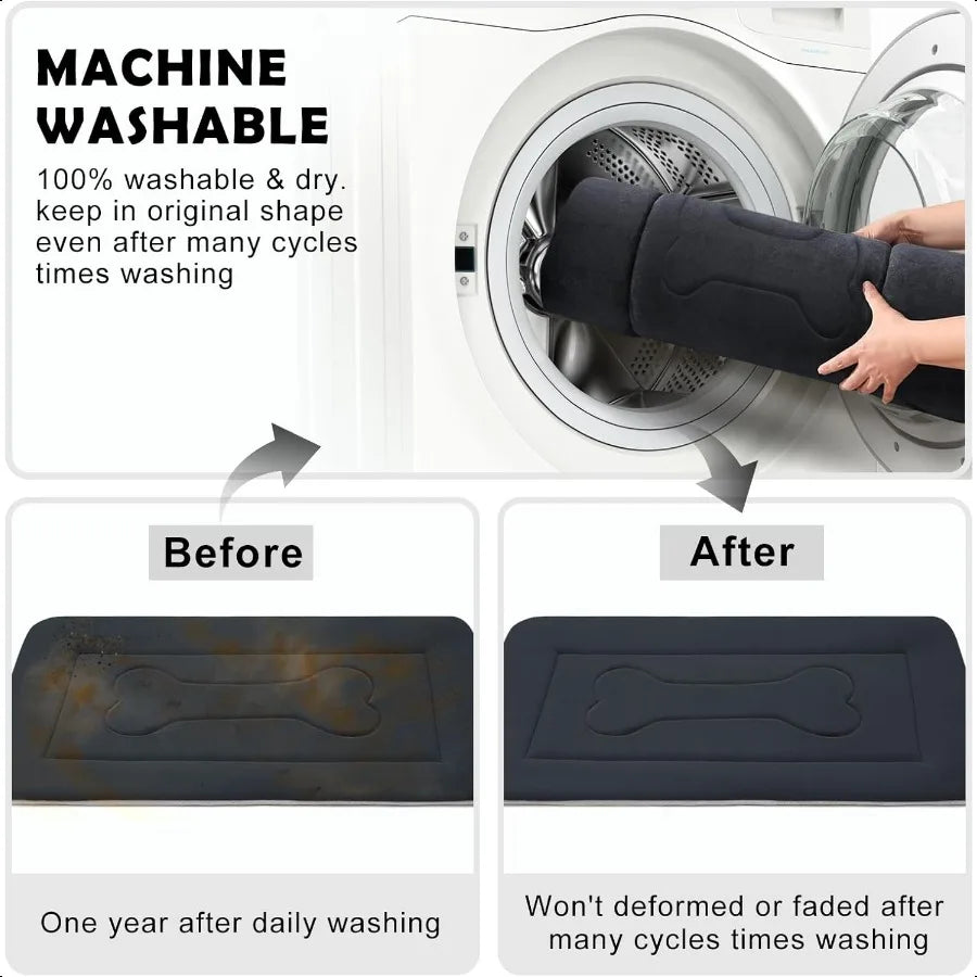 Cozy Non Slip Dog Bed for Crate with Washable Mat
