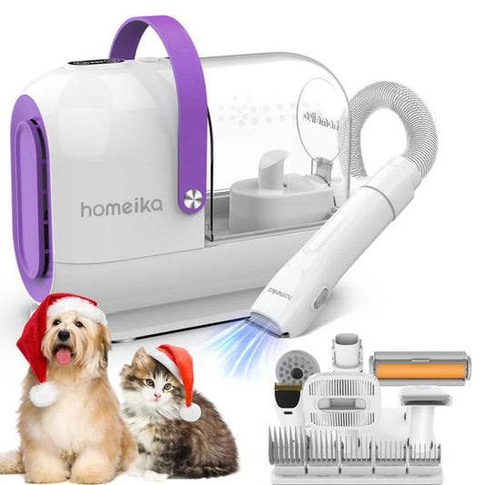 Homeika Dog Grooming Kit 3L Dog Hair Vacuum 99 Percent Pet Hair Suction Power Silent Pet Vacuum Groomer Dog Cat Hair Removal Brush