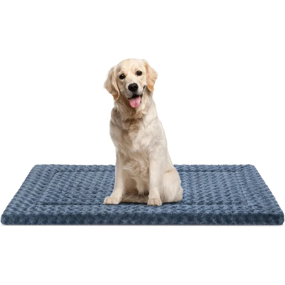 dog bed mat washable reversible dog crate pad soft fluffy 