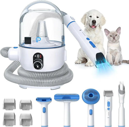Pet Grooming Vacuum Kit for Effortless Shedding and Cleanup