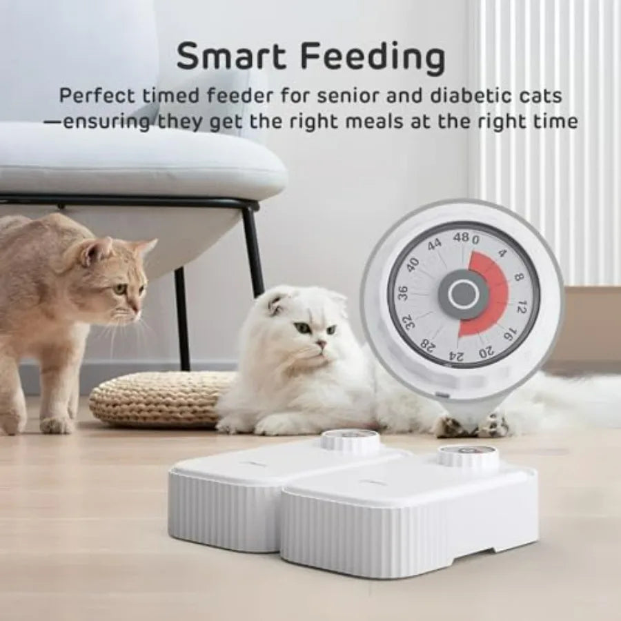 Automatic Pet Feeder With Stainless Steel Bowl And Timer