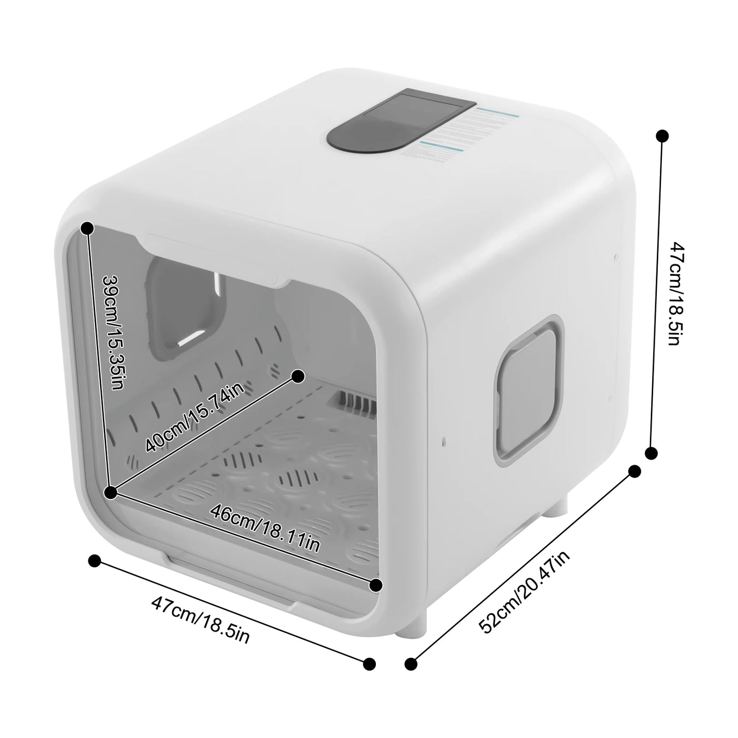 800W Pet Dryer Box Pet Grooming Hair Dryer Pet Force Dryer 