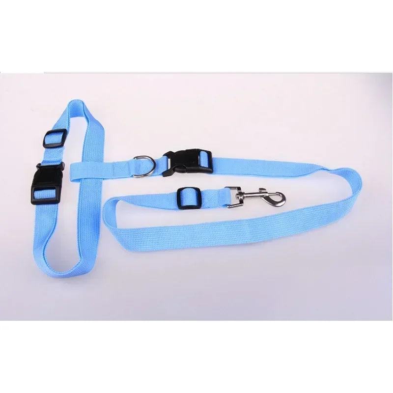 Adjustable Belt Traction Walking Pet Lead with Free Rope for Cats and Dogs Jogging Supplies and Leash for All Seasons