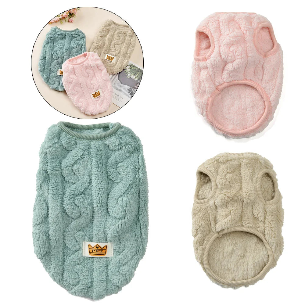 Fleece Dog And Cat Coat Cozy Winter Jacket For Pets
