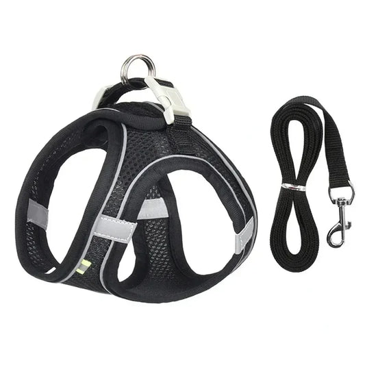 Breathable Adjustable Pet Harness And Collar Vest For Dogs