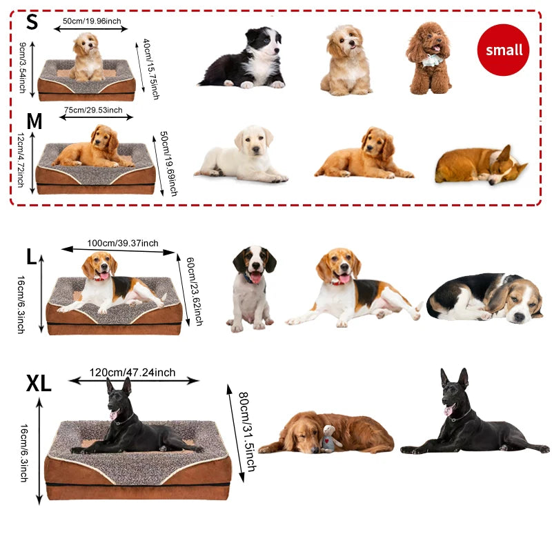 Removable Washable Dog Bed With Raised Edges All Seasons