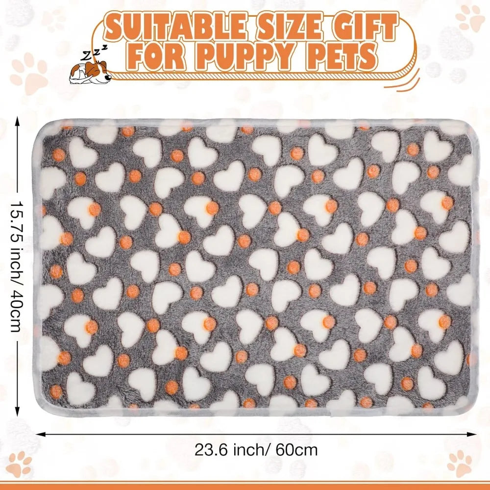 18 Pack Fleece Pet Blanket Set Cozy Sleep Mats For Dogs Cats