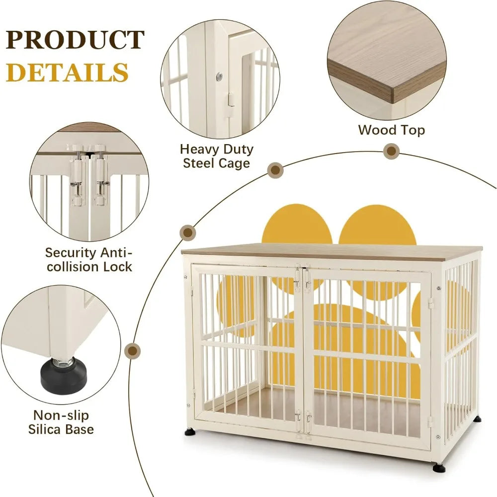 Sturdy Dog Crate Furniture Side Table For Small Breeds