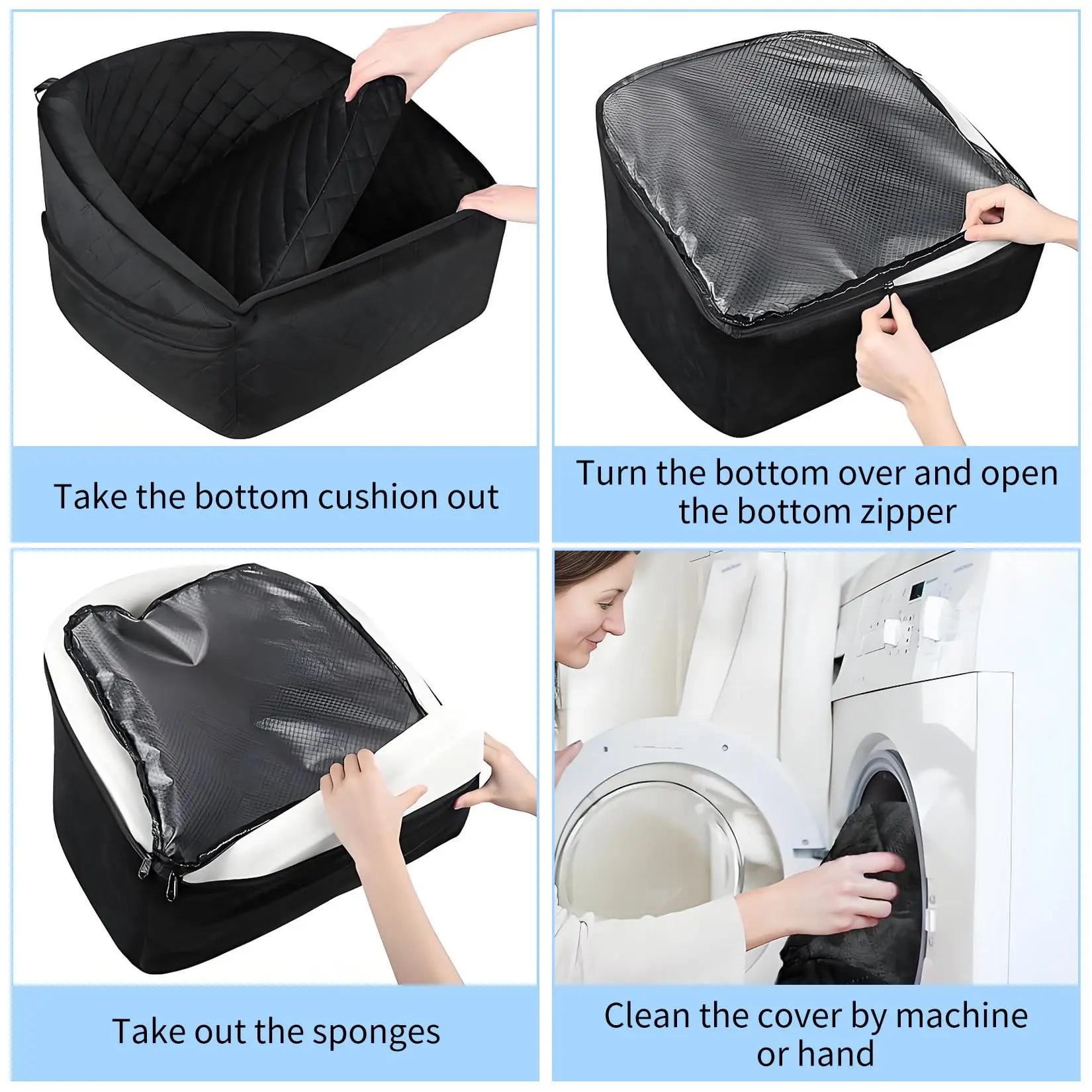 Dog Booster Car Seat, Detachable Washable Pet Dog Bed