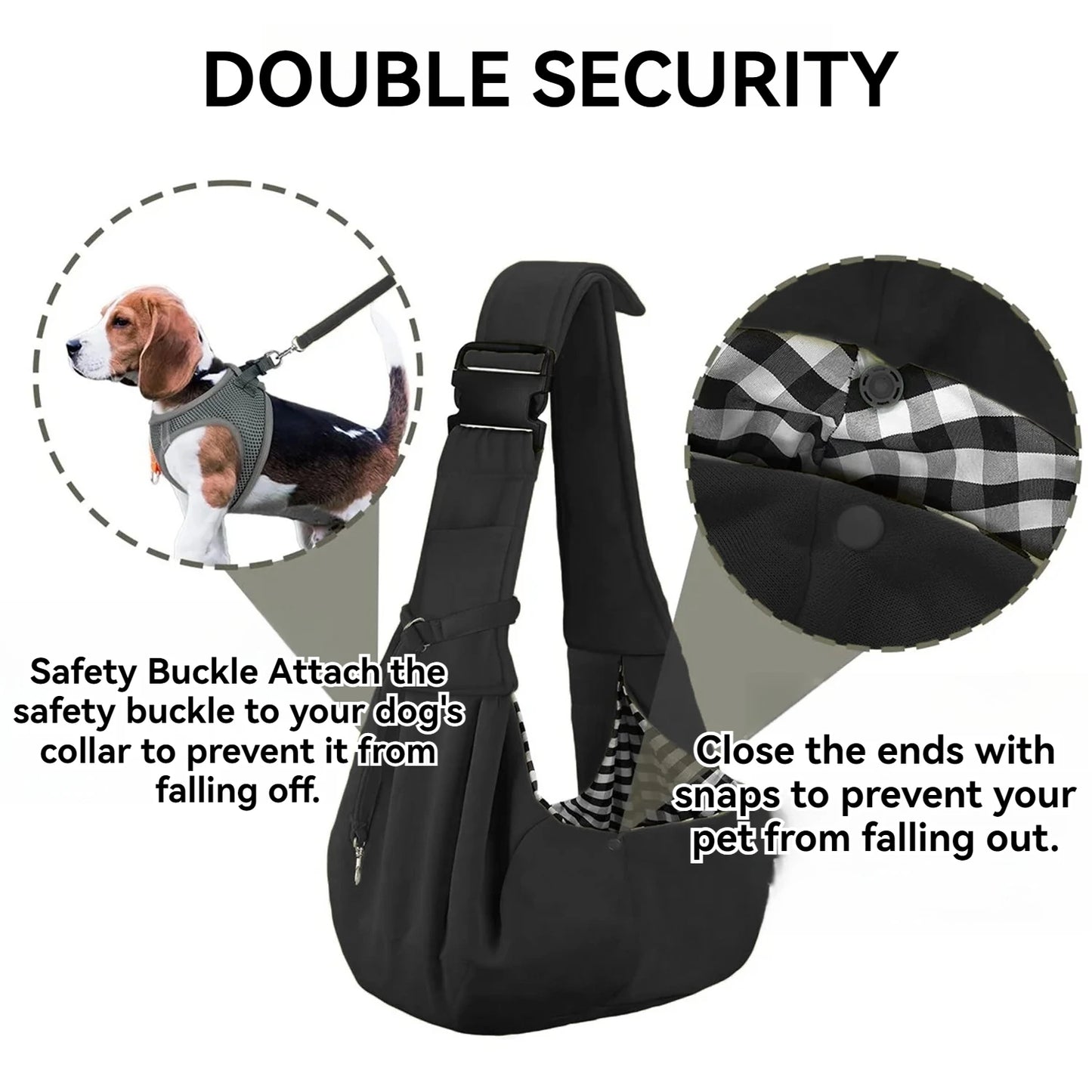 Hands Free Reversible Pet Sling Carrier for Dogs and Cats