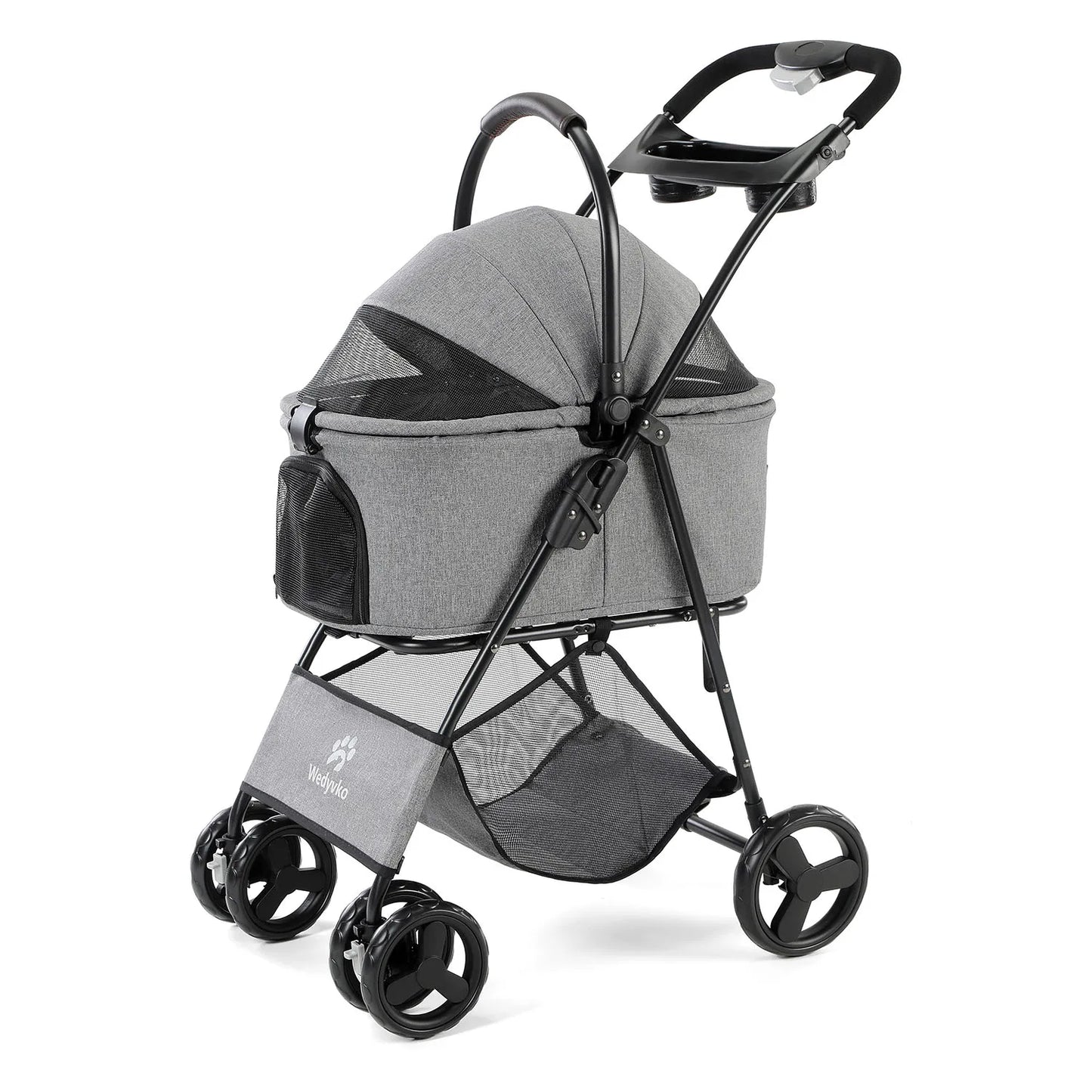 3 in 1 Pet Stroller with Removable Carrier, Folding Stroller 