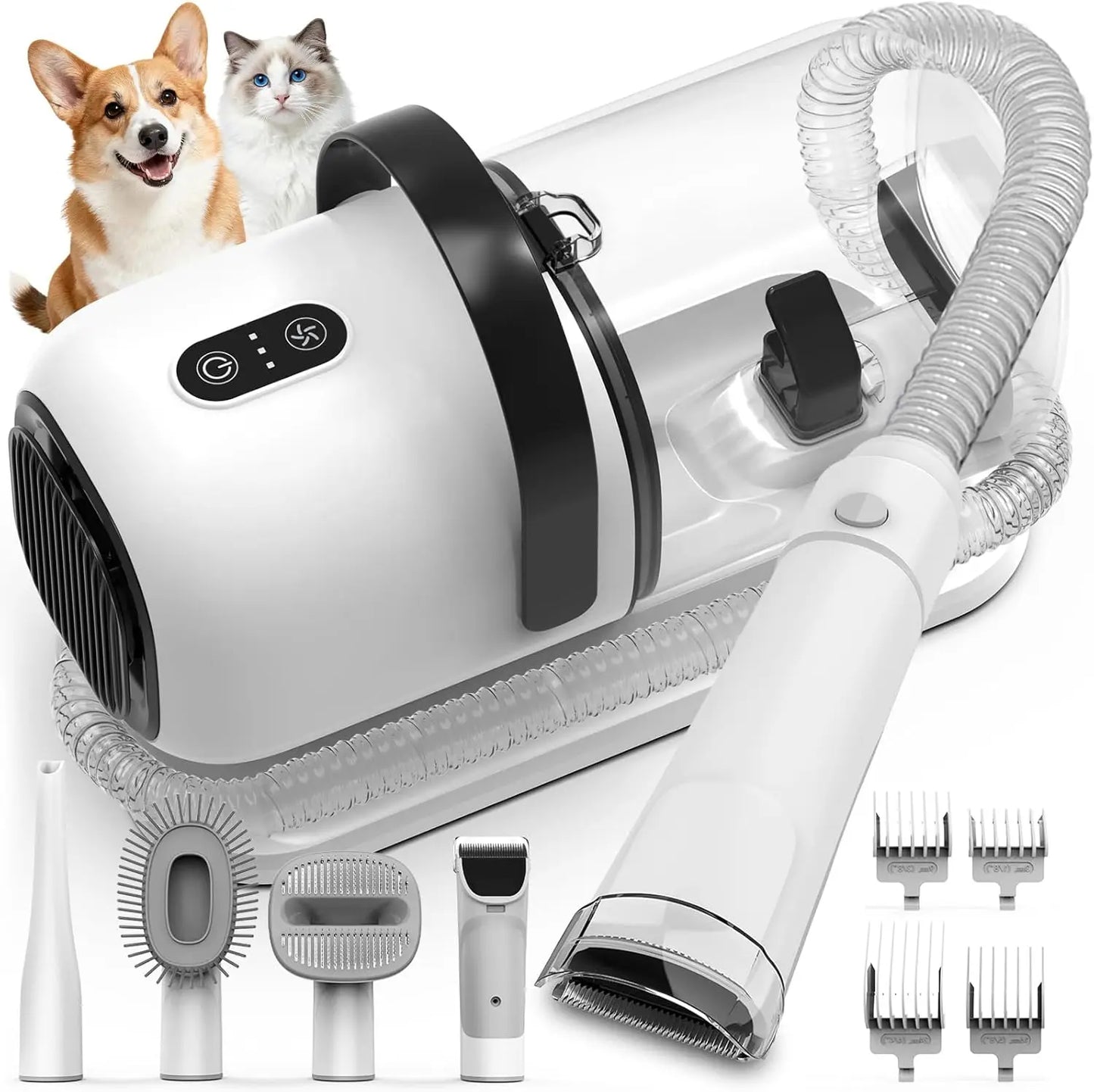 All-in-One Pet Grooming Vacuum with Hair Clipper 