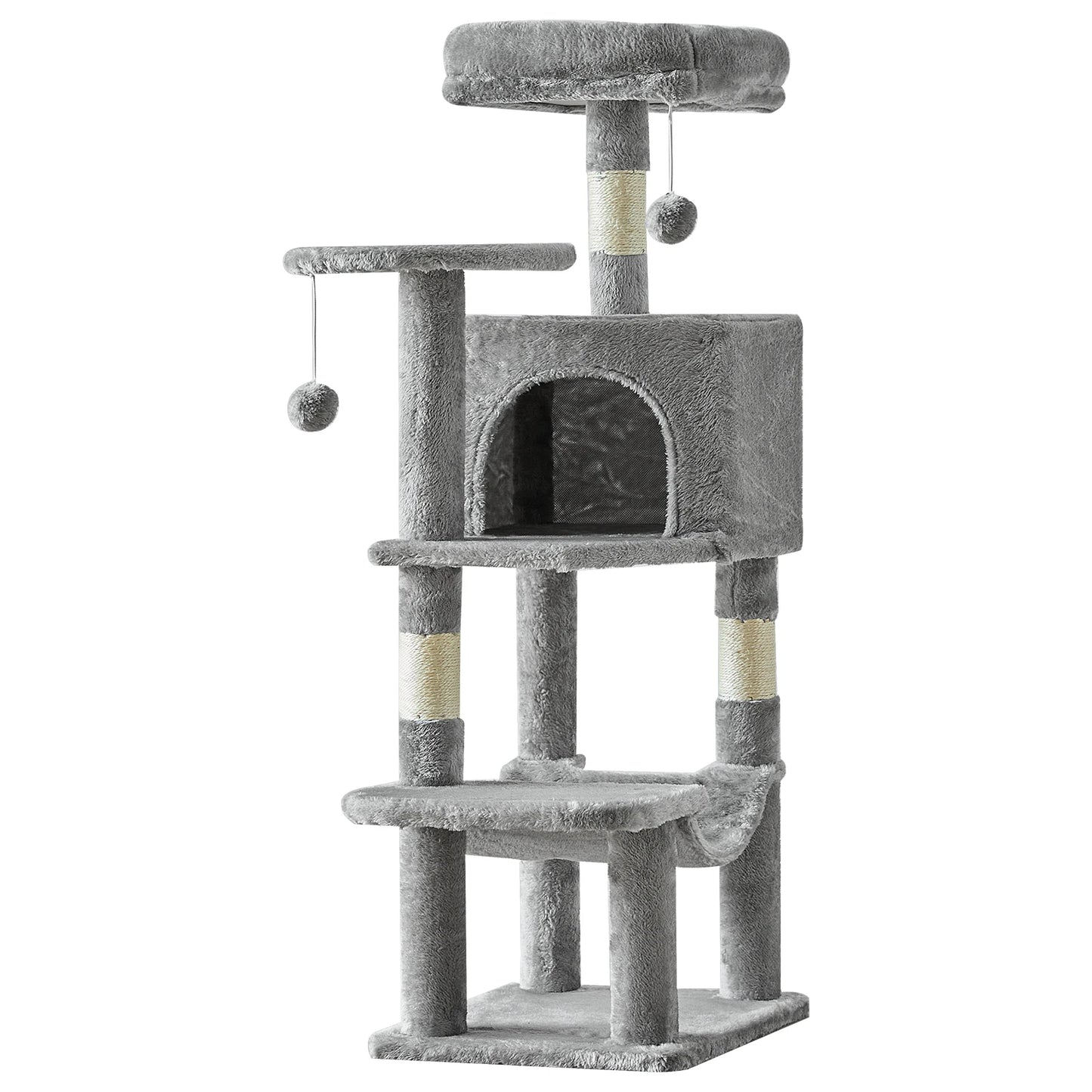 JHK 44In Cat Tree Tall Multi-Cat Climbing Tower for Pet Furniture