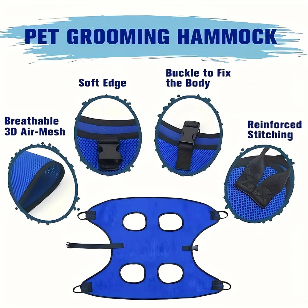 Pet Grooming Hammock Nail Clipper Fixer for Cats and Dogs