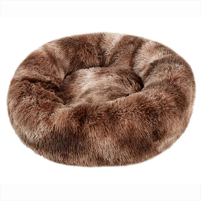 Luxurious Round Pet Bed For Dogs And Cats Plush Comfort