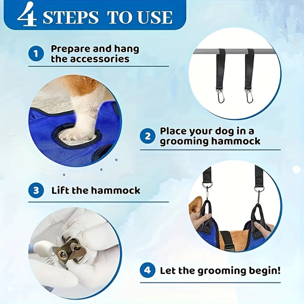 Pet Grooming Hammock Nail Clipper Fixer for Cats and Dogs