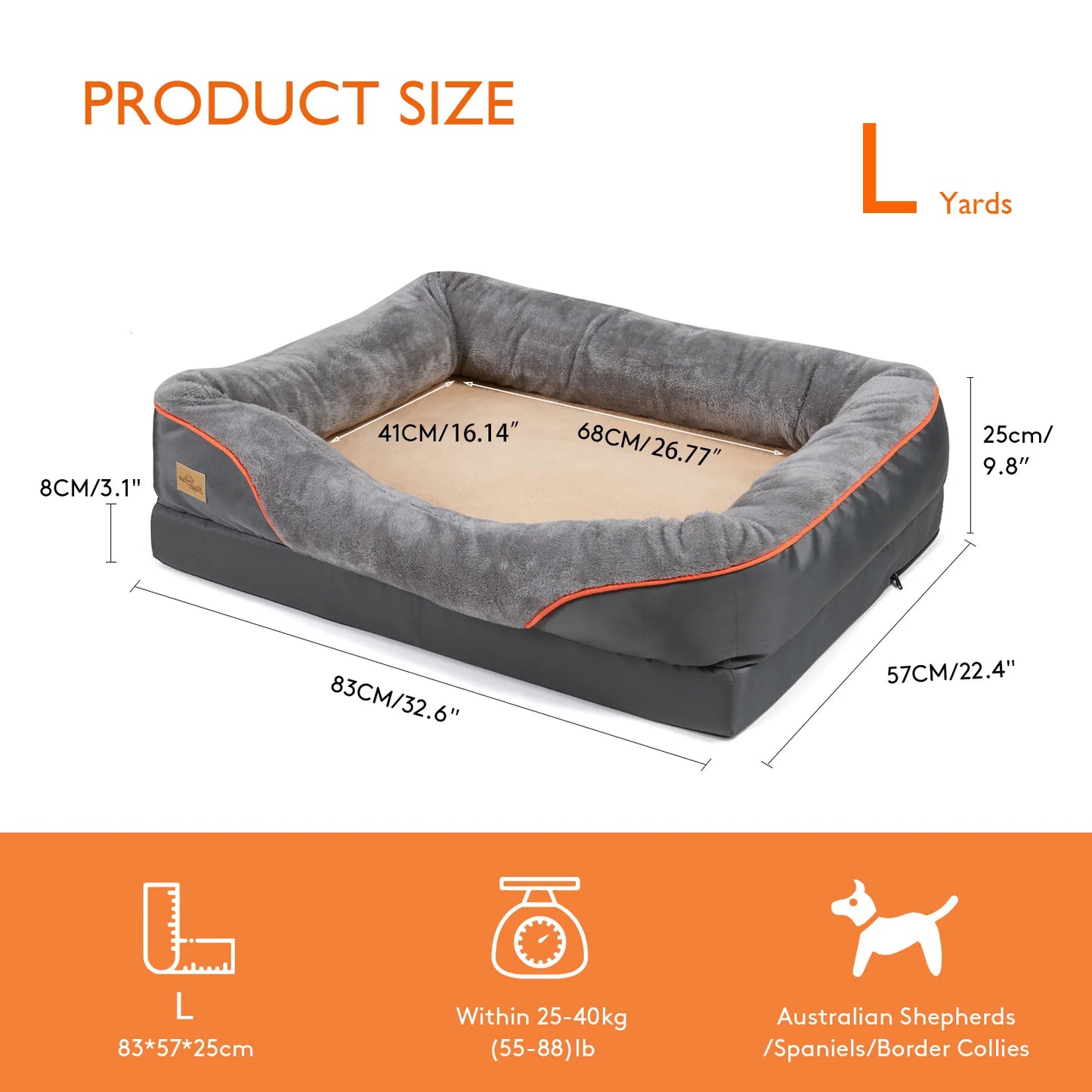 Large Dog Bed Soft Comfortable Anti Allergy Warm Fleece 