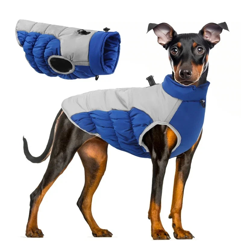 Winter Dog Coat With Reflective Strip For Pet Hoodie Dog Puppy Cold Jacket Waterproof Windproof Thick Dog Padded Vest XL-6XL