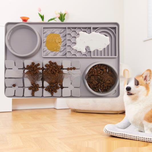 Pet Silicone Licking Mat With Suction Cup For Slow Feeding