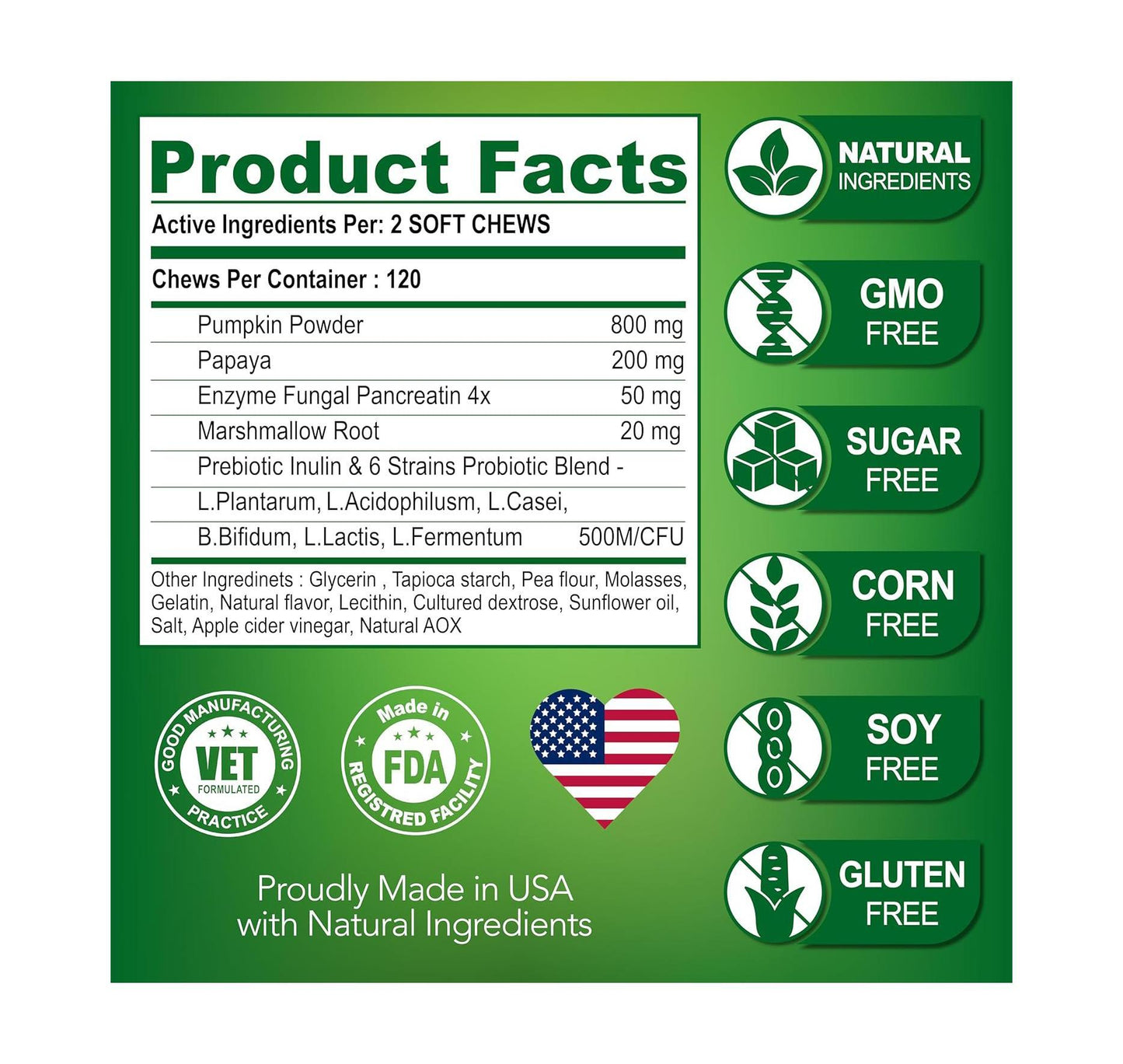 Youmile Probiotics for Dogs Soft Chews Seasonal Allergies Digestive Health