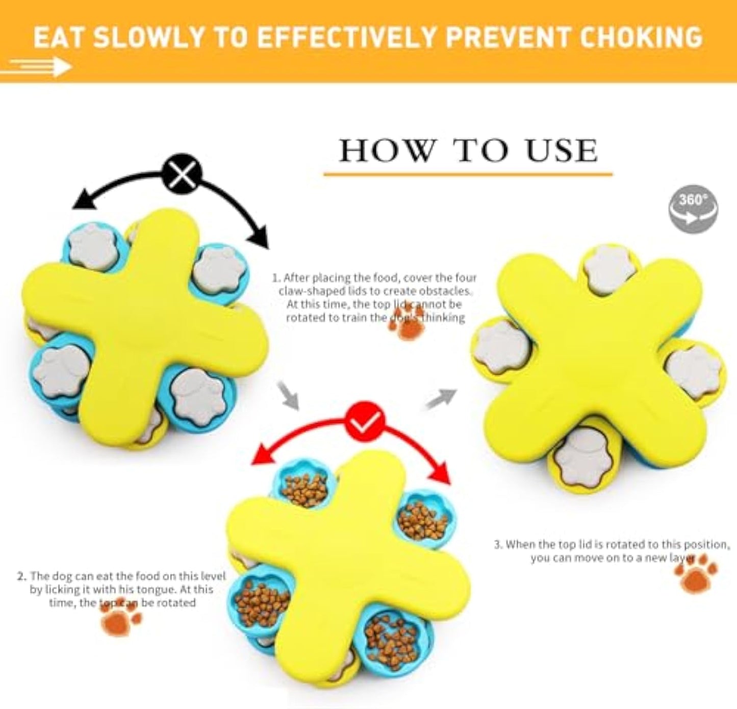 Dog Puzzle Feeder Toy For Mental Stimulation And Slow Feeding