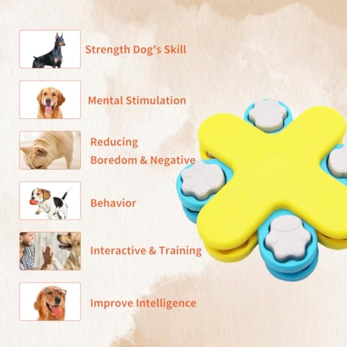 Dog Puzzle Feeder Toy For Mental Stimulation And Slow Feeding